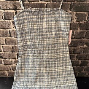Wild Fable Blue and White Plaid Mini Dress